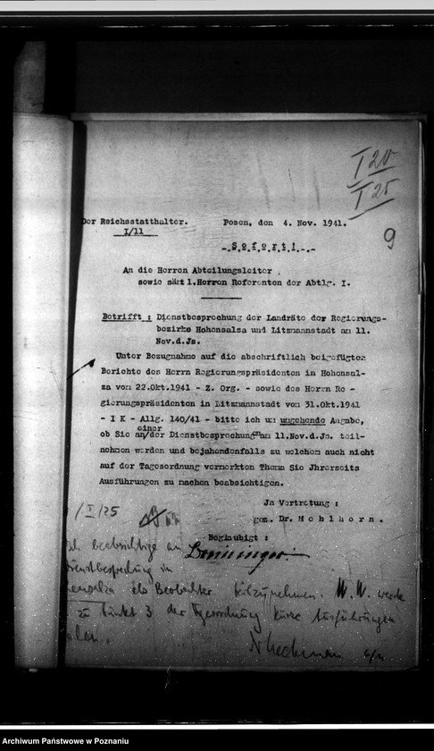 Obraz 13 z jednostki "Konferencje z landratami - korespondencja, porządki obrad"