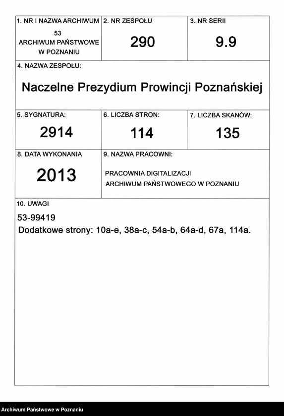 Obraz 1 z jednostki "Acta generalia des Oberpäsidialkommissars Landrat von Madai zu Kosten betreffend die Verfolgung der polnisch-revolutionären Umtriebe im Kreise Kosten /Kościan/."