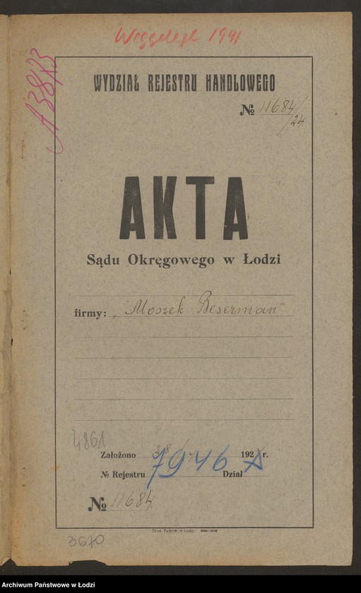 Obraz 2 z jednostki "Moszek Beserman- sprzedaż szczotek, walizek i szpagatów"