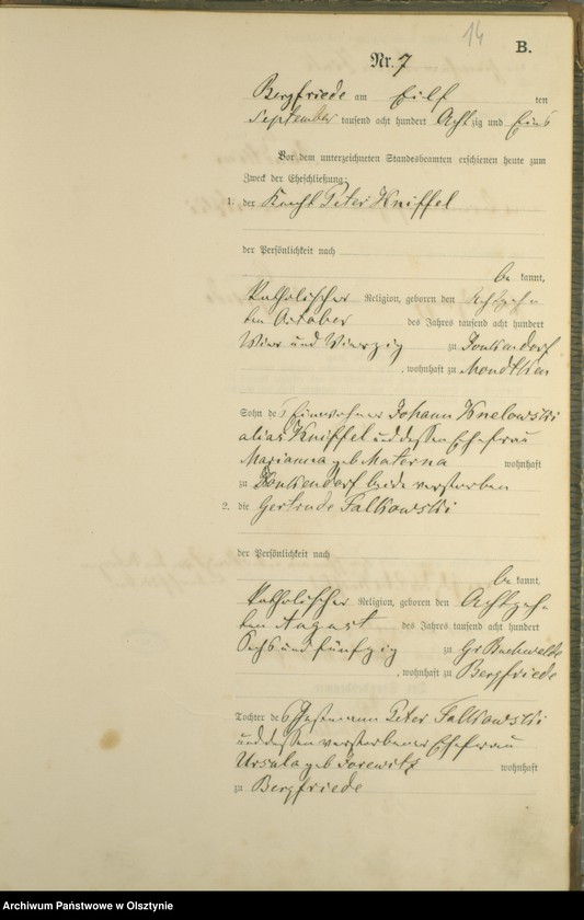 image.from.unit.number "Heiraths-Haupt-Register Nr 1 - 16"