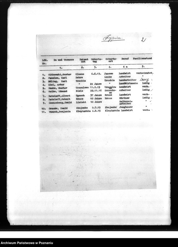 Obraz 6 z jednostki "Amtliche Meldungen Kreis Rypin"