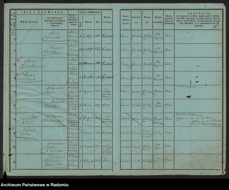 image.from.unit.number "Księga ludności stałej miasta Radomia. tom. IV. 94- 132"