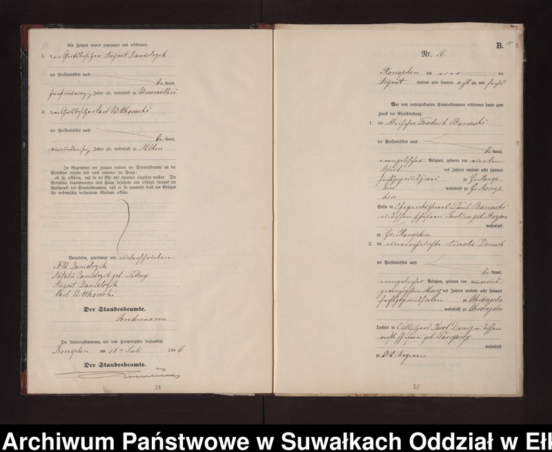 image.from.unit.number "Heiraths-Neben-Register des Preussischen Standes-Amtes Gr. Konopken Kreis Loetzen"