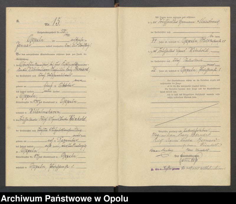 Obraz 19 z jednostki "[Rejestr małżeństw]  1933  Nr 1-155"