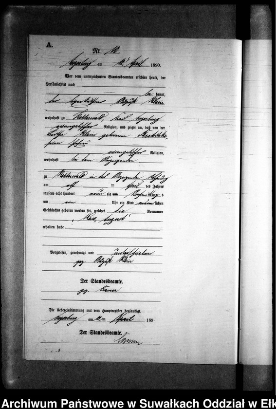 image.from.unit.number "Geburts-Neben-Register des Preussischen Standes-Amtes Kehlen Kreis Angerburg"