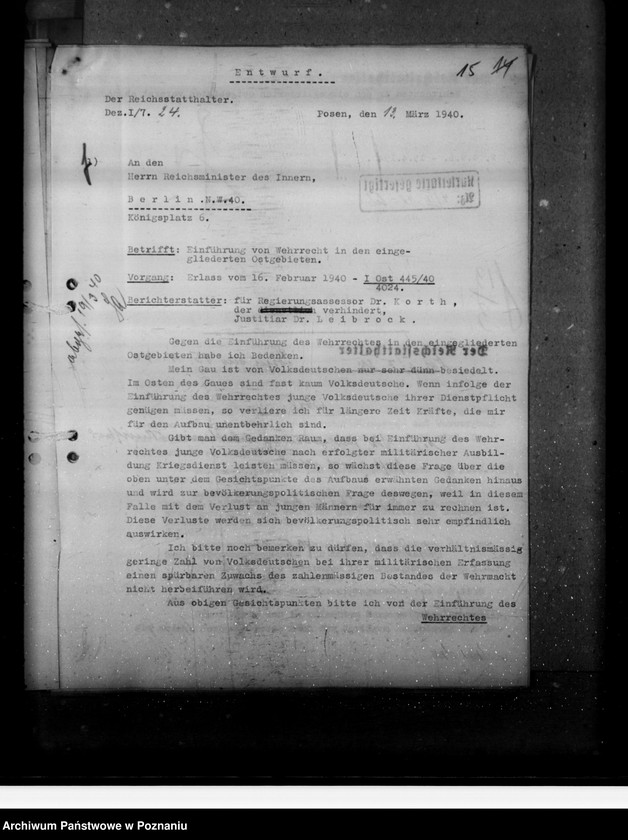 Obraz 19 z jednostki "Verordnung über die Einführung von Wehrrecht"