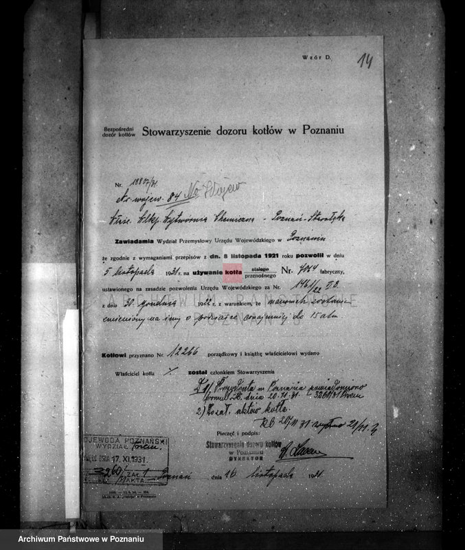 Obraz 16 z jednostki "Wielkopolska wytwórnia chemiczna ul. Starołęka nr woj. 84"