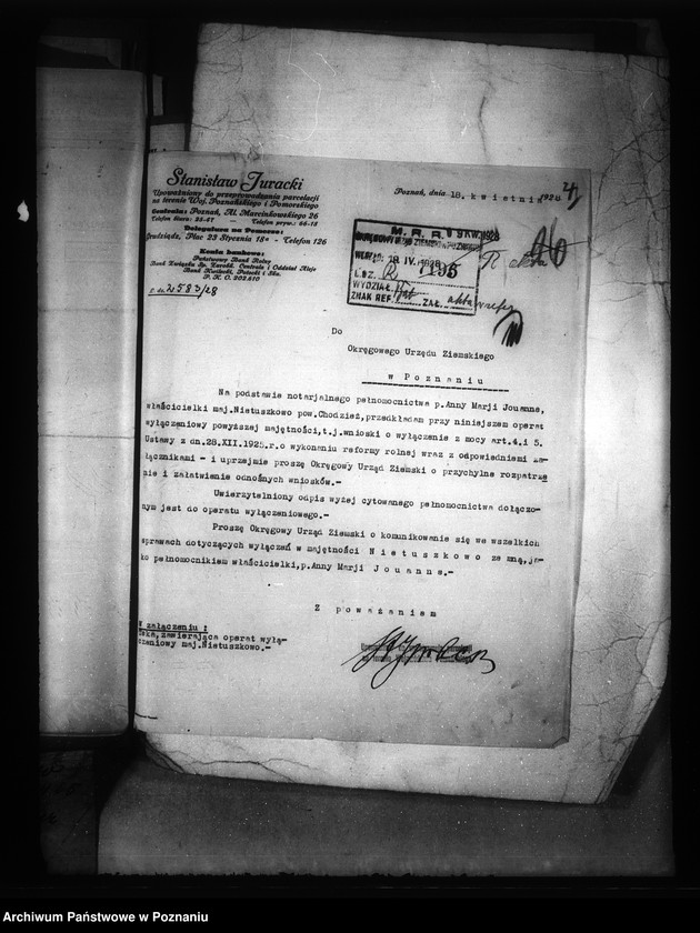 Obraz 8 z jednostki "/Majętność Nietuszkowo powiat chodzieski wyłączenie z art.. 4 i 5/ ustawy o wykonaniu reformy rolnej"