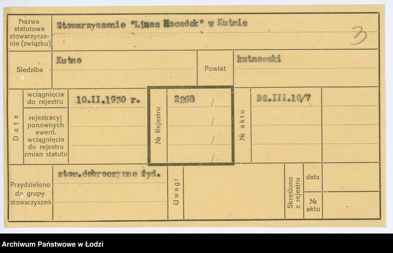 Obraz 6 z jednostki "Stowarzyszenie "Linas Hacedek" w Kutnie"