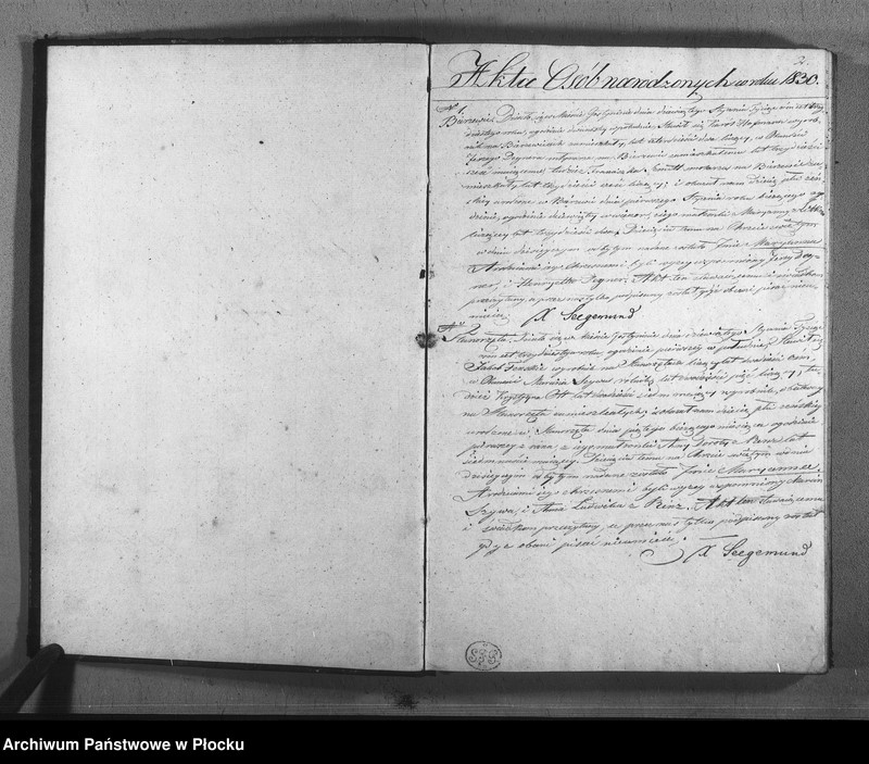 Obraz z jednostki "Akta urodzeń, małżeństw i zgonów"