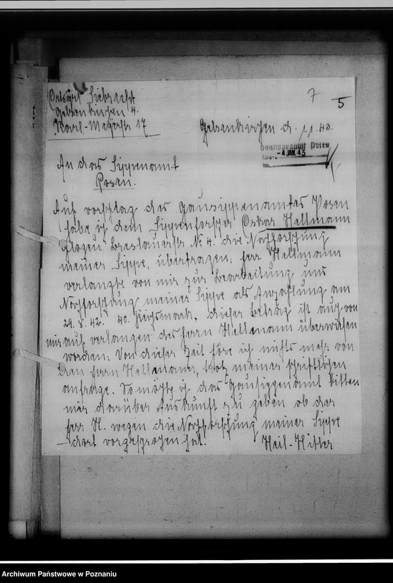 Obraz 11 z jednostki "Berufssippenforscher Oskar Hellmann, Glogau [Głogów]"