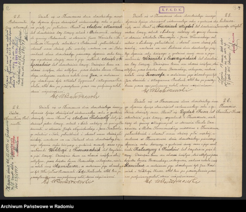 image.from.unit.number "Urząd Stanu Cywilnego w Głowaczowie Akta urodzeń, małżeństw, zgonów 1917 rok"