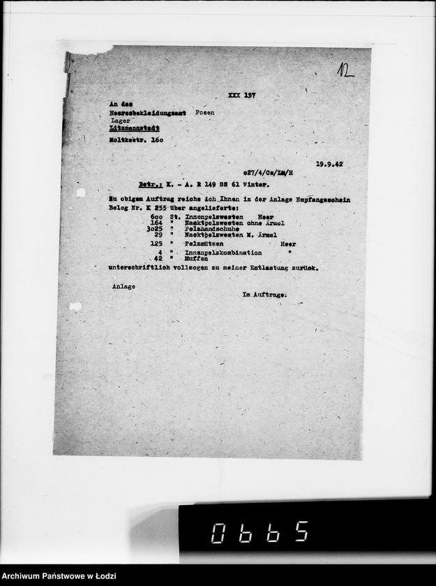 Obraz 16 z jednostki "4914 Kriegsauftrag R.149 SS-61 Winter Rein. von Pelzen HBA L