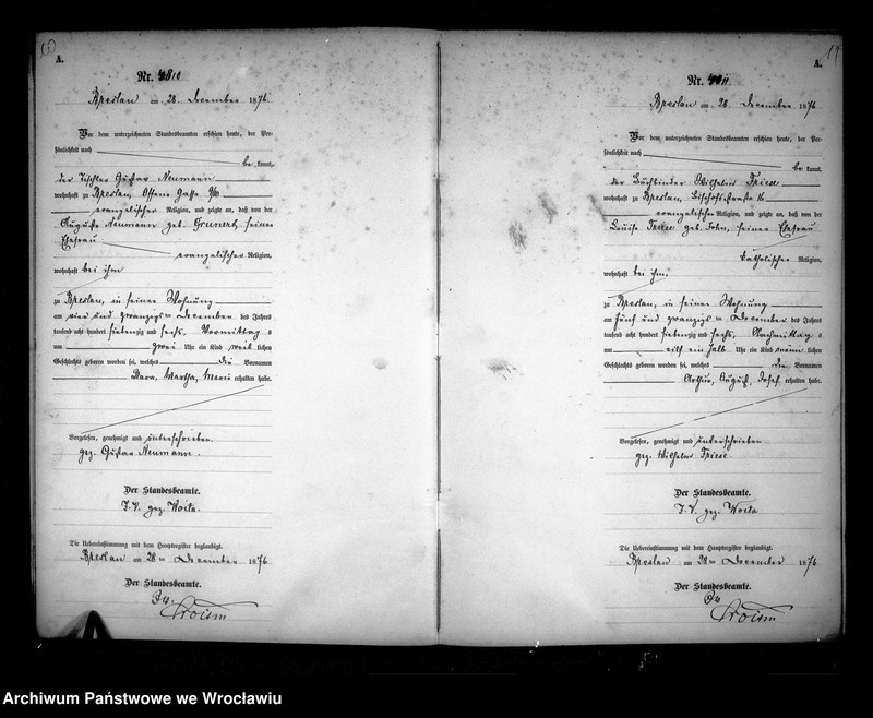 image.from.unit.number "Geburts-Neben-Register Breslau I 1876 Band 9"