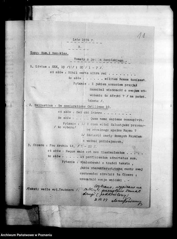 Obraz 15 z jednostki "Prywatne Gimnazjum Czajkowskiego- Poznań [protokół egzaminu dojrzałości]"