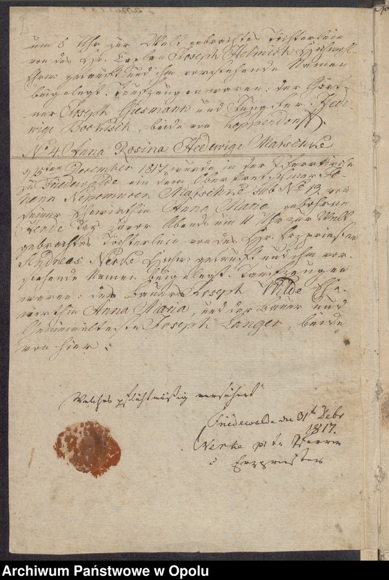 image.from.unit.number "Duplikate der Kirchen-Matrikel von Friedewalde 1817-1844 [wyznanie rzymskokatolickie]"