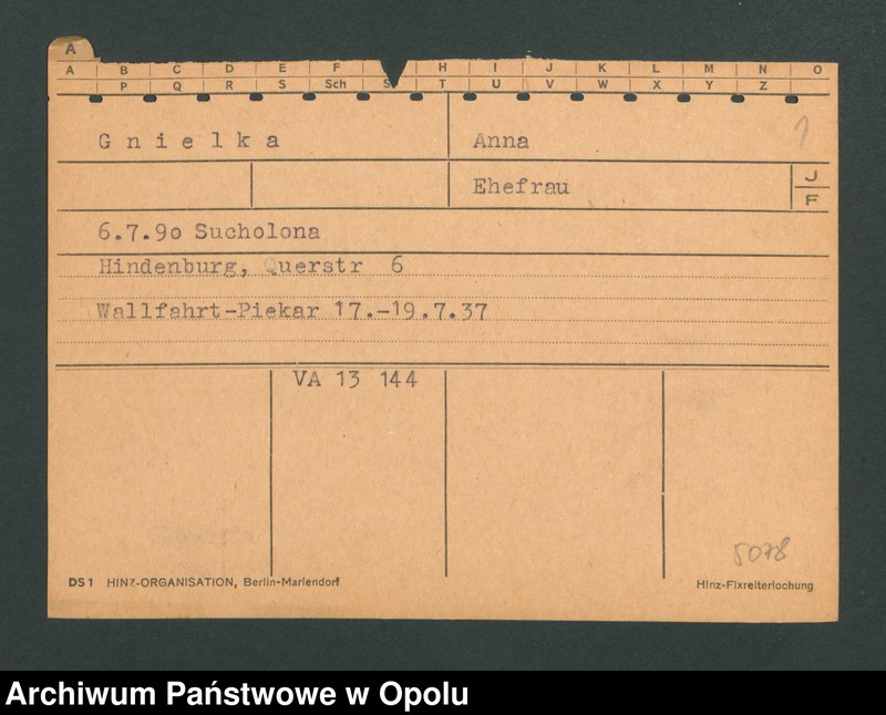 Obraz 3 z jednostki "[Gnielka Anna, ur. 6.7.1890 Sucholona]"