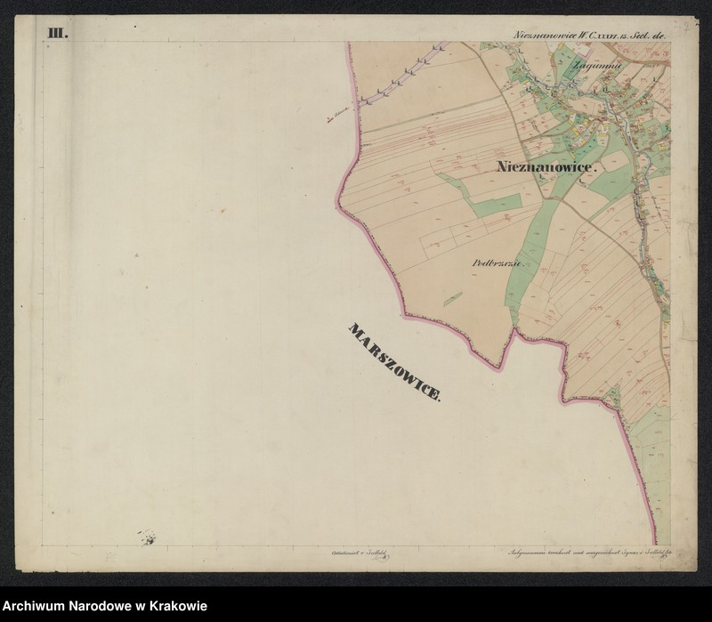 image.from.unit.number "198 Dorf Nieznanowice sammt Enclave Niewiarów II-ga część bestehend aus den Ortschaften Jaroszowka [Jaroszówka] und Podgrodzie in Galizien Bochnier Kreis"