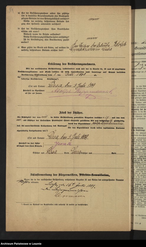 Obraz 17 z jednostki "[Beschreibung von Gebäuden des Grundstücks /ubezpieczenia przeciwpożarowe/]"