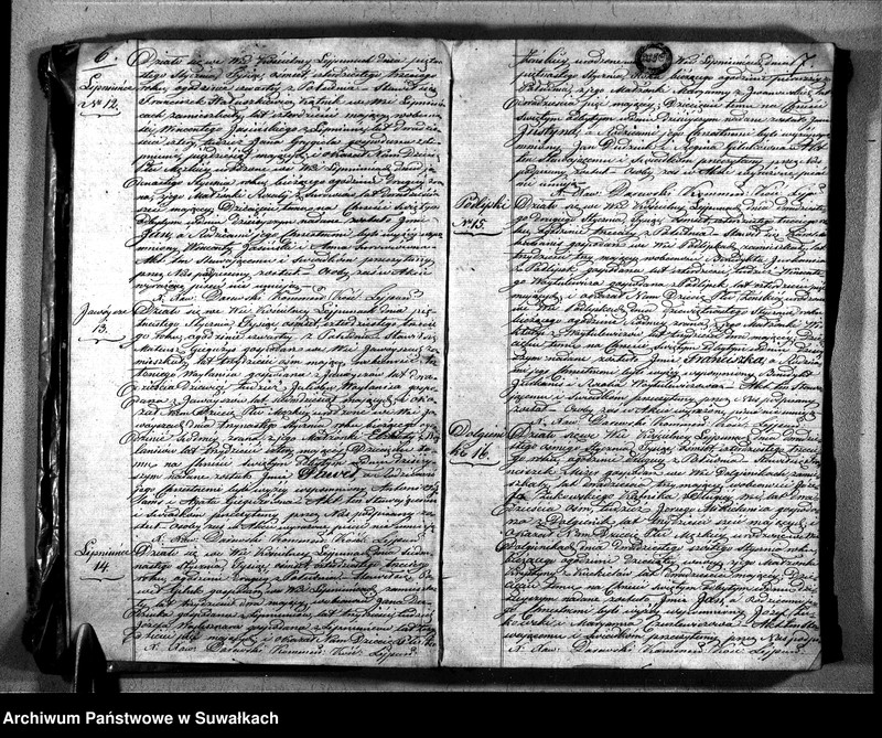 image.from.unit.number "Księga Duplikat Parafij Leypuny o Urodzonych, Zaślubionych i Umarłych w Roku 1843"