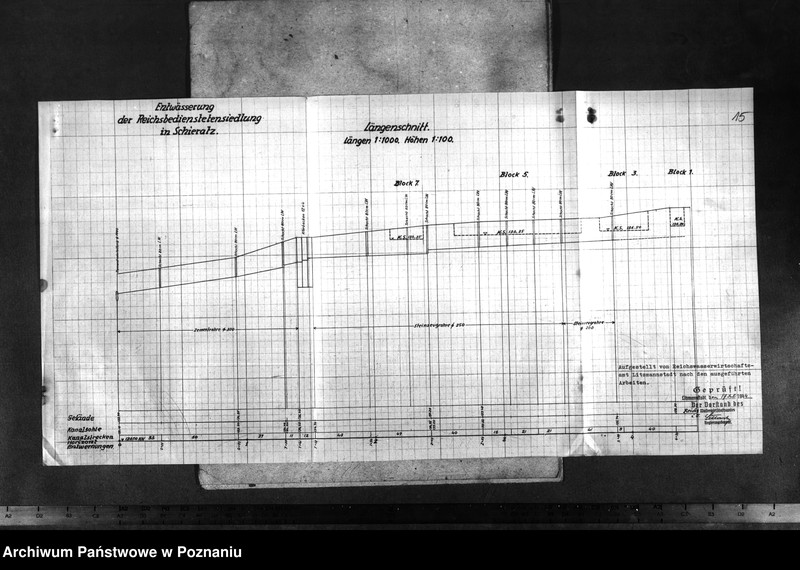 Obraz 19 z jednostki "Entwurt für die Entwässerungsanlage der Reichsbedienstetensiedlung am Rosenweg in Schieratz"