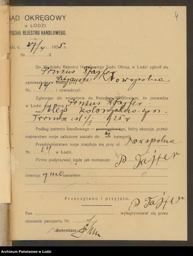 Obraz 6 z jednostki "Pinkus Fajfer- sklep kolonialno- spożywczy- Pabianice"