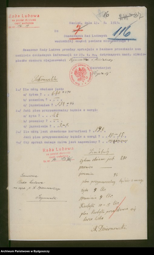 image.from.unit.number "[Rada Ludowa na powiat złotowski - część wschodnia, korespondencja z radami miejscowymi i obwodami]"