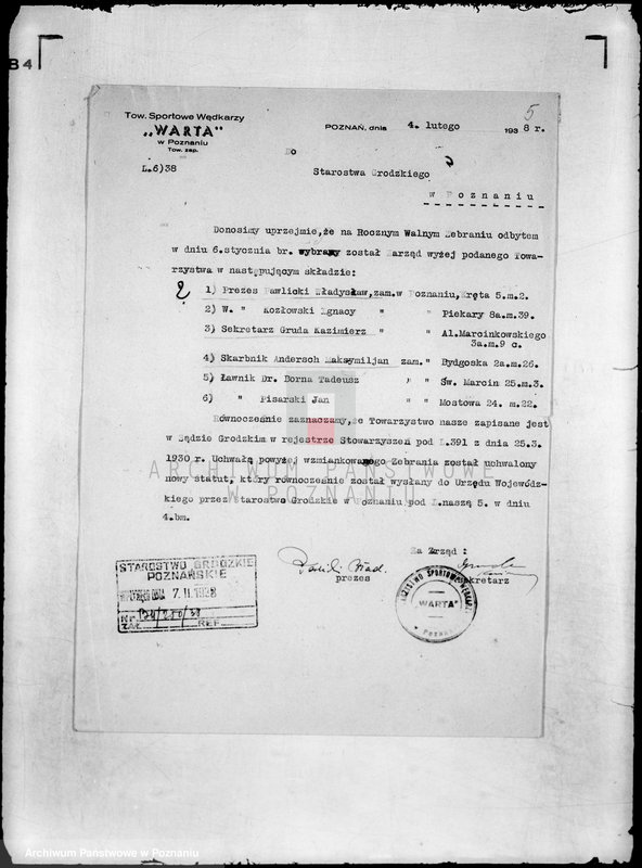 Obraz 9 z jednostki "/Towarzystwo Sportowe Wędkarzy,,Warta" w Poznaniu/"