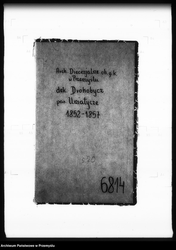 Obraz 4 z jednostki "[Kopie ksiąg metrykalnych parafii Uniatycze (dekanat Drohobycz)]"