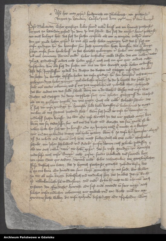 image.from.unit.number "Inceptus et inchoatus est iste Liber in quo continentur copie literarum a Ciuitate Danczik et aliis ciuitatibus huius provincie hinc inde missarum. Anno Domini Millesimo CCCC vicesimo. [Liber missivarum]"