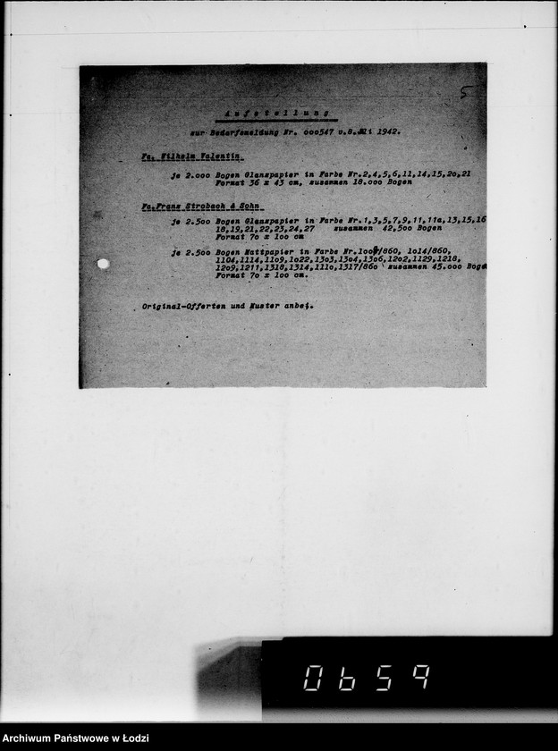 Obraz 9 z jednostki "Buntpapier.[Zapotrzebowania dla Getta]"