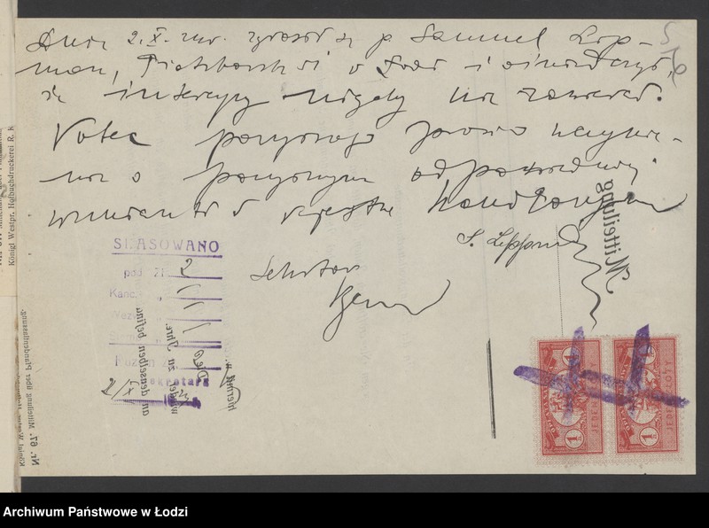 Obraz 8 z jednostki "Samuel Lipman – sprzedaż towarów włókieniczych"