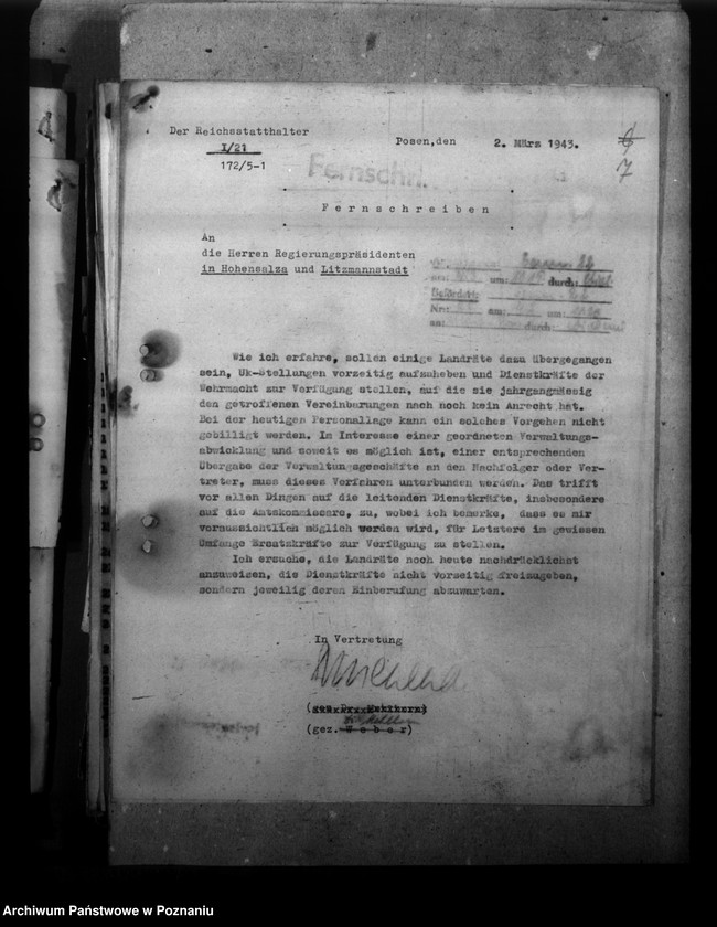 Obraz 11 z jednostki "Überprüfung des Personaleinsatzes. Ernennungen von gefallenen und vermissten Stalingradskämpfer"