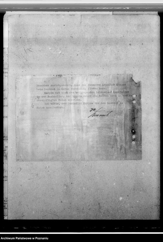 Obraz 10 z jednostki "Pawlowski, Tadeus; Karpow, Leonidas - ubieganie się o zatrudnienie w administracji ogólnej"