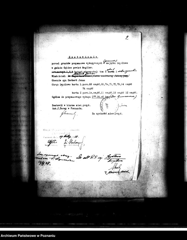 Obraz 6 z jednostki "Majątek Szydłowo powiatu mogileńskiego /operat pomiarowo-szacunkowy/"