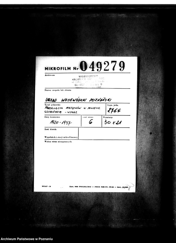 Obraz 2 z jednostki "Parcelacja majątków w powiecie szubińskim /wykaz./"