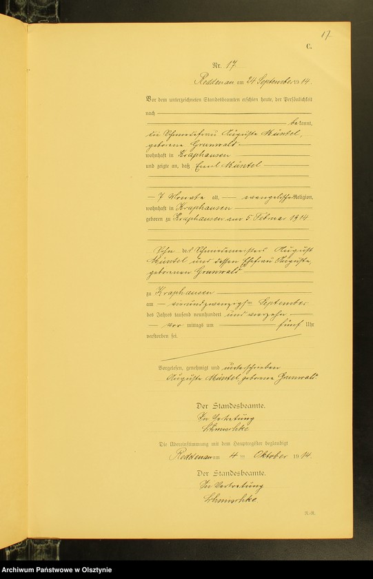 image.from.unit.number "Sterbe-Neben-Register Nr 1 - 25[ Księga zgonów - wtóropis ]"