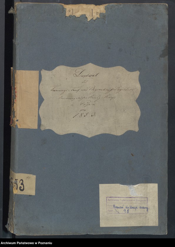 Obraz 3 z jednostki "Duplikat des Trauungs, Tauf und Begraebnissregister"