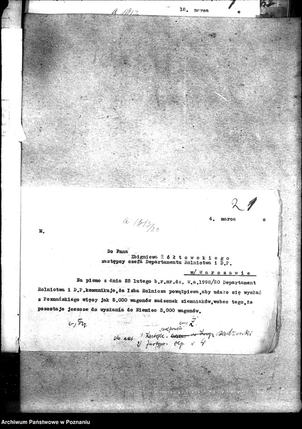 Obraz 6 z jednostki "Sprawy szczegółowo-administracyjne Sadzonki"