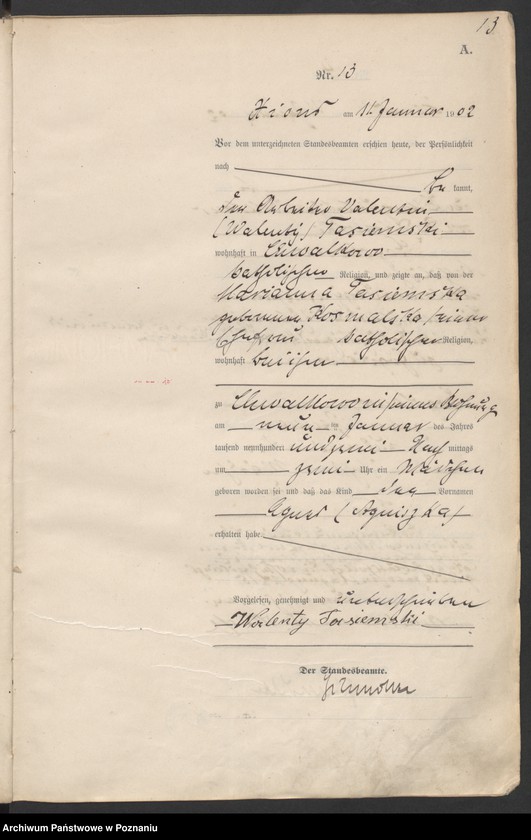 Obraz 16 z jednostki "Geburts-Haupt-Register"