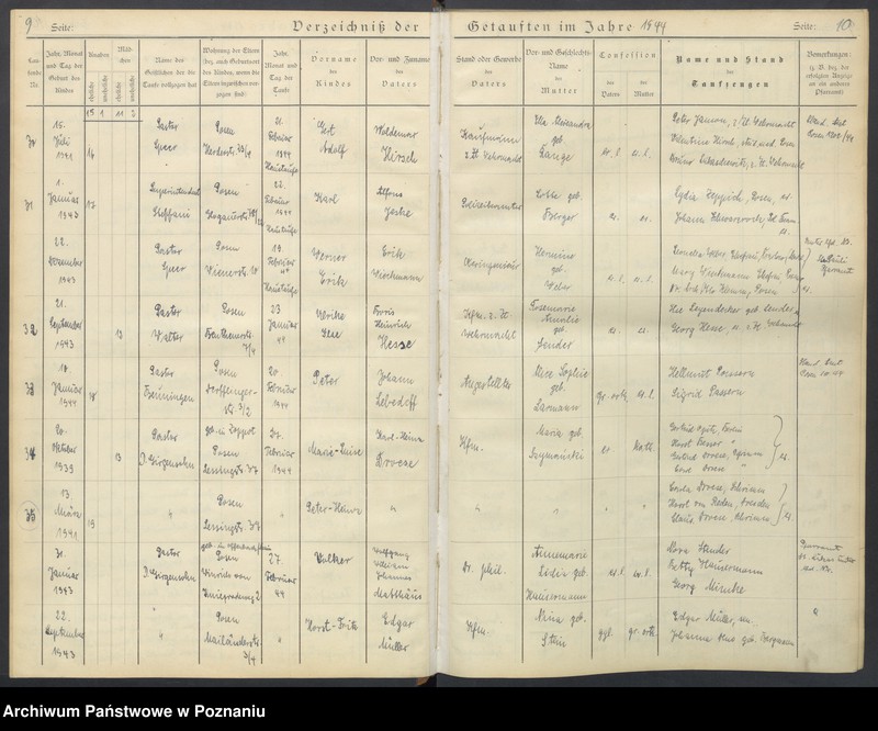 Obraz 8 z jednostki "Verzeichnis der Getauften"