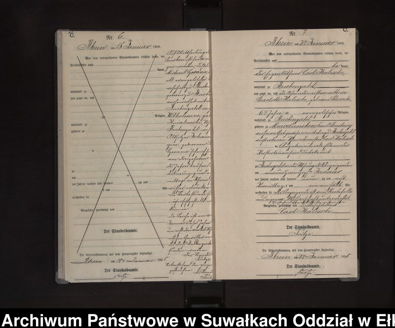 image.from.unit.number "Sterbe-Neben-Register des Königlichen Preussischen Standes-Amtes Orlen Kreis Loetzen"