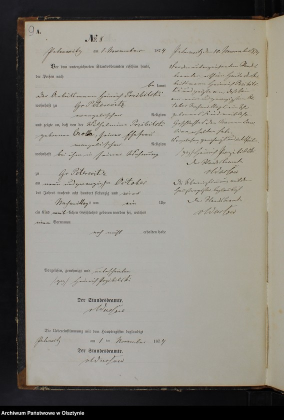 image.from.team "Urząd Stanu Cywilnego w Piotrowicach pow. iławski ( dawny pow. suski )"