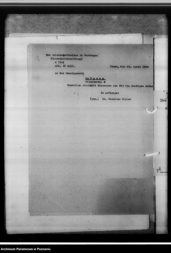 Obraz 12 z jednostki "Aussendienststelle Gostingen [Gostyń]. Dienstbesprechungen"