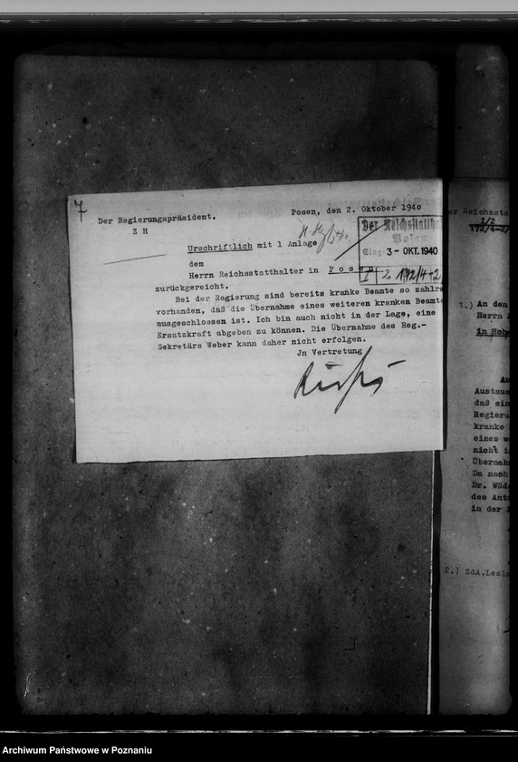 Obraz 11 z jednostki "Abordnung und Versetzung der Beamten"