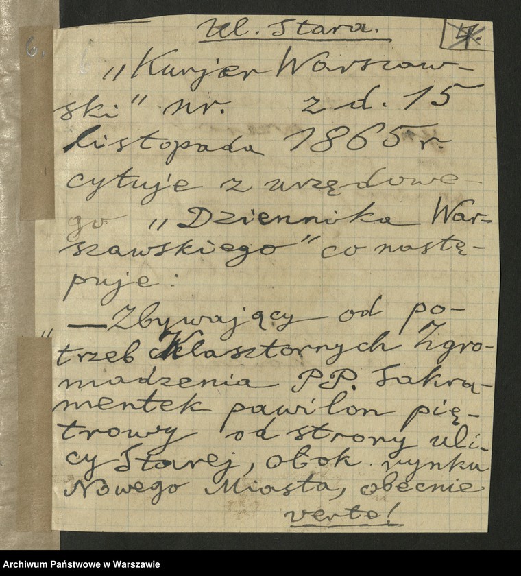 image.from.unit.number "Ulice: Srebrna, Stara, Stara Dominikańska"