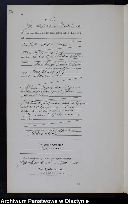 image.from.unit.number "Sterbe-Neben-Register Nr 1 - 33"