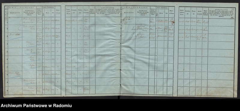 image.from.unit.number "Księga ludności stałej m. Radomia. 341- 366"