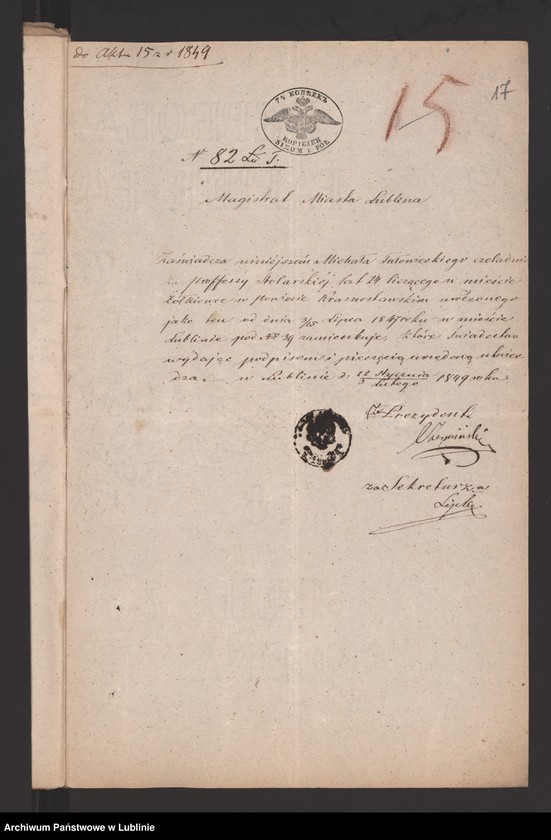 image.from.unit.number "Alegaty do księgi urodzeń, małżeństw i zgonów z 1858 r."