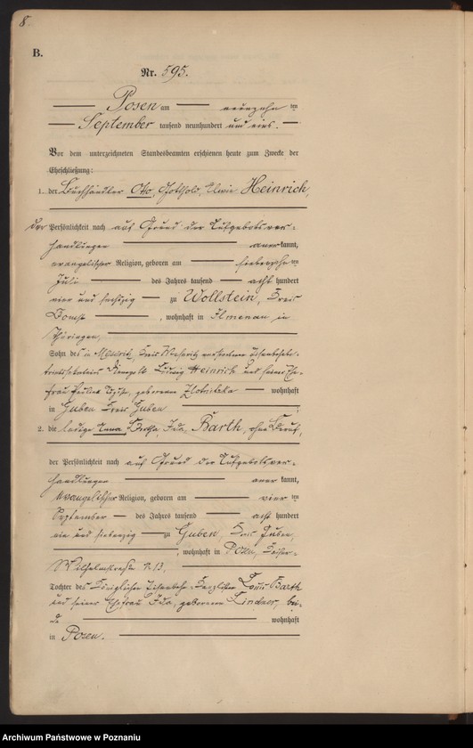 Obraz 11 z jednostki "Księga miejscowa małżeństw t. III"